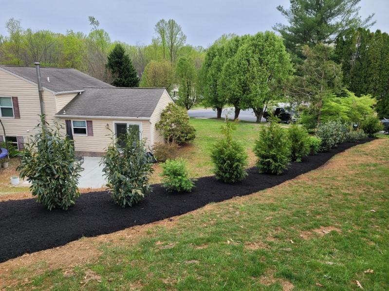 After: rebuilt foundation planting by Oakfield Landscaping